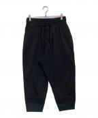 WHITE MOUNTAINEERINGホワイトマウンテ二アニング）の古着「STRETCHED TAPERED SARROUEL PANTS WM2071417」｜ブラック