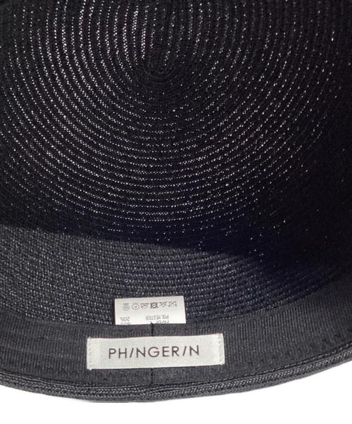 PHINGERIN（フィンガリン）PHINGERIN (フィンガリン) ペーパーブレード ブリムレスハット PD-241-HA-031  ブラック サイズ:Lの古着・服飾アイテム