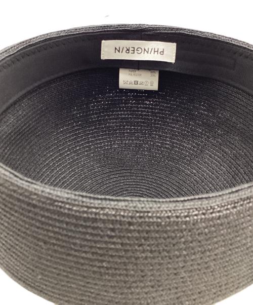 PHINGERIN（フィンガリン）PHINGERIN (フィンガリン) ペーパーブレード ブリムレスハット PD-241-HA-031  ブラック サイズ:Lの古着・服飾アイテム