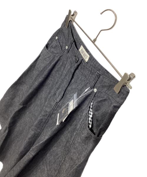 PINK HOUSE（ピンクハウス）PINK HOUSE (ピンクハウス) ギンガムチェック使いデニムスカートA2151FSY469  ブラック サイズ:Lの古着・服飾アイテム