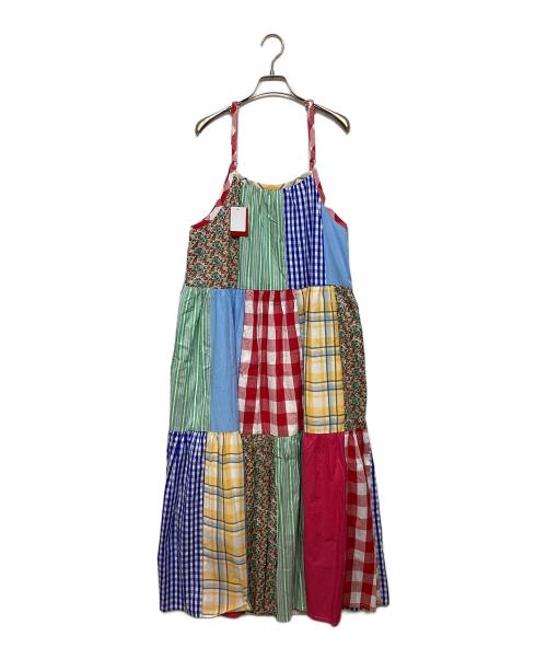 freada（フリーダ）freada (フリーダ) パッチワーク三段ティアード キャミドレス マルチカラー（ホワイト） サイズ:F 未使用品の古着・服飾アイテム