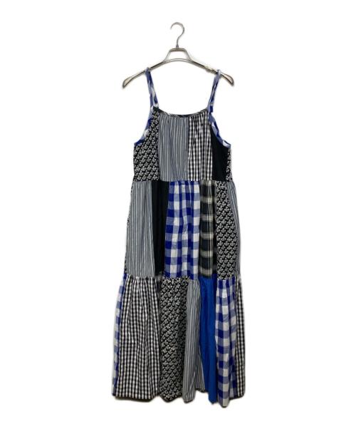 freada（フリーダ）freada (フリーダ) パッチワーク三段ティアード キャミドレス マルチカラー（ブラック） サイズ:Free 未使用品の古着・服飾アイテム