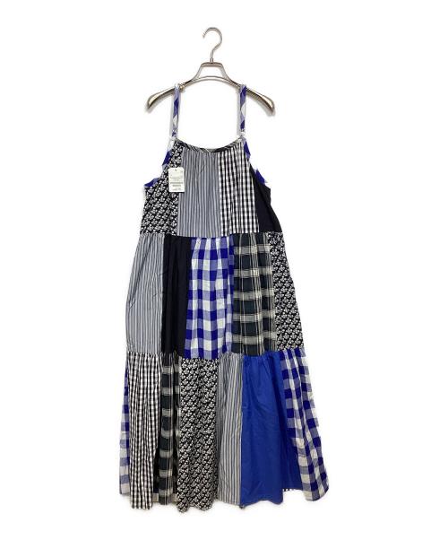 freada（フリーダ）freada (フリーダ) パッチワーク三段ティアード キャミドレス マルチカラー（ブラック） サイズ:Free 未使用品の古着・服飾アイテム