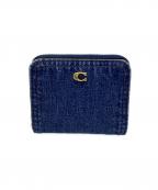 COACHコーチ）の古着「エッセンシャル ビルフォールド ウォレット　CAU96 B4RHO」｜インディゴ
