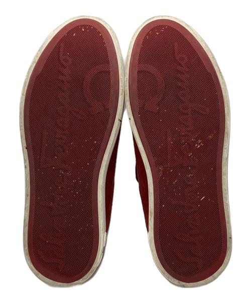 Salvatore Ferragamo（サルヴァトーレ フェラガモ）Salvatore Ferragamo (サルヴァトーレ フェラガモ) スウェードローカットスニーカー TZ55585  レッド サイズ:US7.5の古着・服飾アイテム