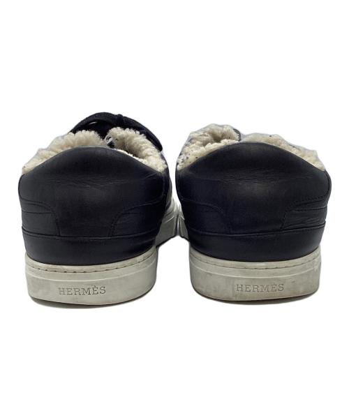 HERMES（エルメス）HERMES (エルメス) デイ ケリーバックルムートンスニーカー ブラック サイズ:39の古着・服飾アイテム