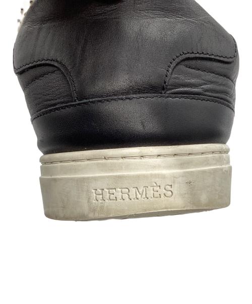 HERMES（エルメス）HERMES (エルメス) デイ ケリーバックルムートンスニーカー ブラック サイズ:39の古着・服飾アイテム