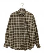 anukeアンヌーク）の古着「Check Over Shirts」｜ブラウン