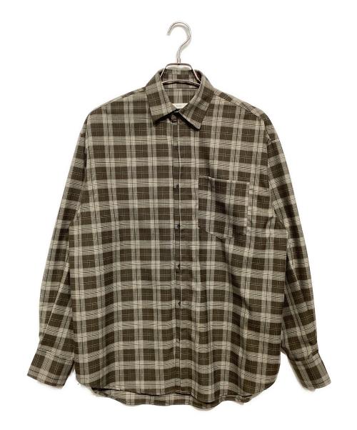 anuke（アンヌーク）anuke (アンヌーク) Check Over Shirts ブラウン サイズ:Fの古着・服飾アイテム