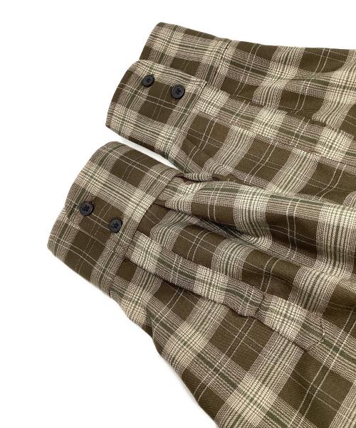 anuke（アンヌーク）anuke (アンヌーク) Check Over Shirts ブラウン サイズ:Fの古着・服飾アイテム