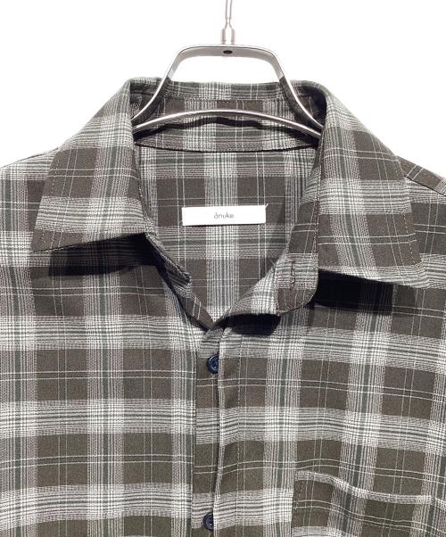 anuke（アンヌーク）anuke (アンヌーク) Check Over Shirts ブラウン サイズ:Fの古着・服飾アイテム