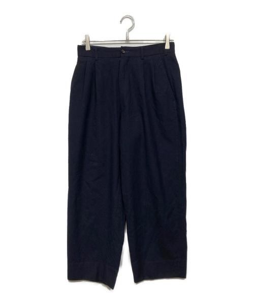COMME des GARCONS HOMME PLUS（コムデギャルソンオムプリュス）COMME des GARCONS HOMME PLUS (コムデギャルソンオムプリュス) 90’ｓ　ウールタックパンツ ネイビー サイズ:Sの古着・服飾アイテム