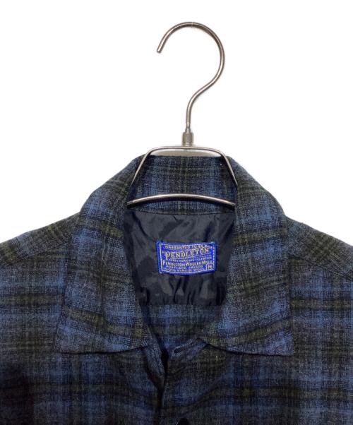 PENDLETON（ペンドルトン）PENDLETON (ペンドルトン) 60s ボードシャツ ブルー×グリーン サイズ:Mの古着・服飾アイテム