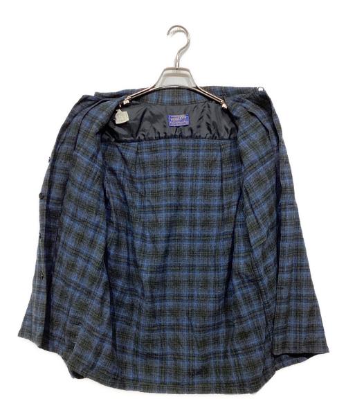 PENDLETON（ペンドルトン）PENDLETON (ペンドルトン) 60s ボードシャツ ブルー×グリーン サイズ:Mの古着・服飾アイテム