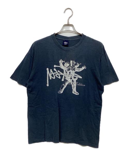 stussy（ステューシー）stussy (ステューシー) NEIGHBORHOOD (ネイバーフッド) KING JOEプリントTシャツ ネイビー サイズ:Lの古着・服飾アイテム