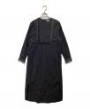 ）の古着「Poplin Lace Square Long Dress(ポプリン レース スクエア ロング ドレス)」｜ブラック