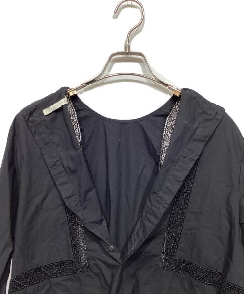 ne quittez pas（ヌキテパ）ne quittez pas (ヌキテパ) Poplin Lace Square Long Dress(ポプリン レース スクエア ロング ドレス) ブラック サイズ:Freeの古着・服飾アイテム