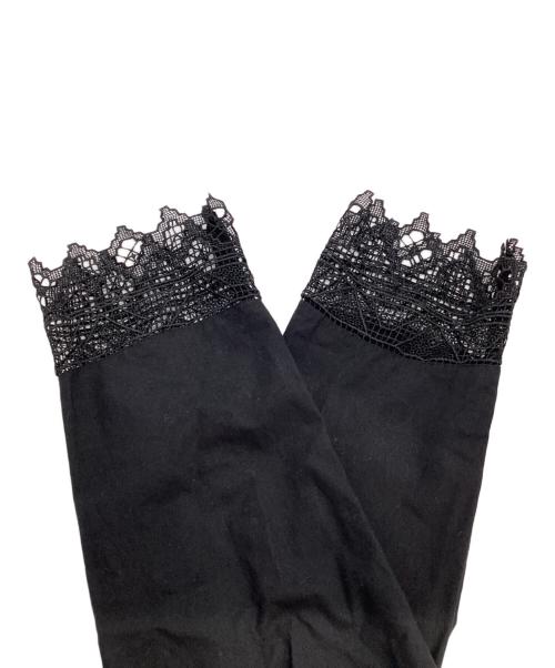 ne quittez pas（ヌキテパ）ne quittez pas (ヌキテパ) Poplin Lace Square Long Dress(ポプリン レース スクエア ロング ドレス) ブラック サイズ:Freeの古着・服飾アイテム