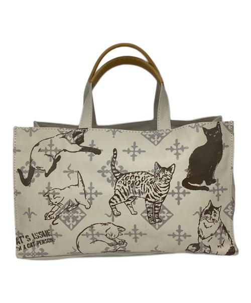 russet（ラシット）russet (ラシット) Cat’s ISSUE 横長ハンドバッグ ベージュの古着・服飾アイテム
