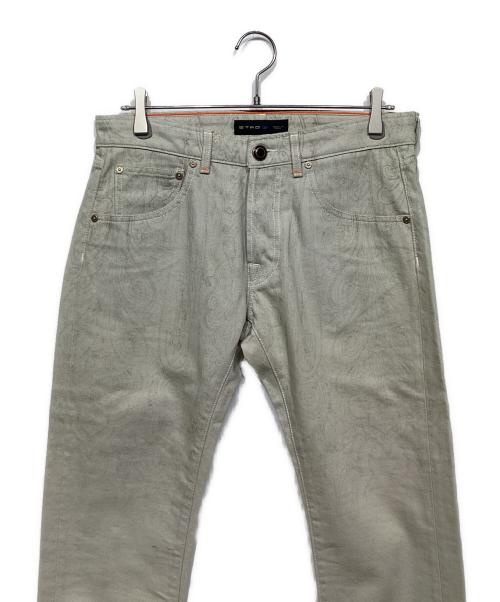 ETRO（エトロ）ETRO (エトロ) ペイズリーデニムパンツ　161-1W099-9438 ベージュ サイズ:31の古着・服飾アイテム