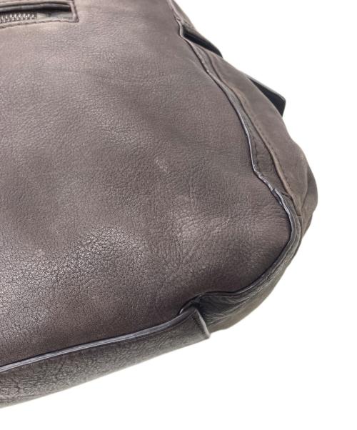 BOSS HUGO BOSS（ボス ヒューゴボス）BOSS HUGO BOSS (ボス ヒューゴボス) レザーボストンバッグ ブラウンの古着・服飾アイテム