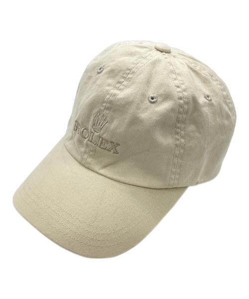 ROLEX（ロレックス）ROLEX (ロレックス) 90s 刺繍キャップ ベージュの古着・服飾アイテム