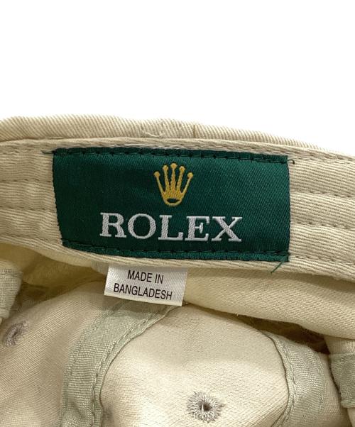 ROLEX（ロレックス）ROLEX (ロレックス) 90s 刺繍キャップ ベージュの古着・服飾アイテム