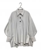 ENFOLDエンフォルド）の古着「ダブルクロス1 カーブアームポロ シャツ」｜グレー