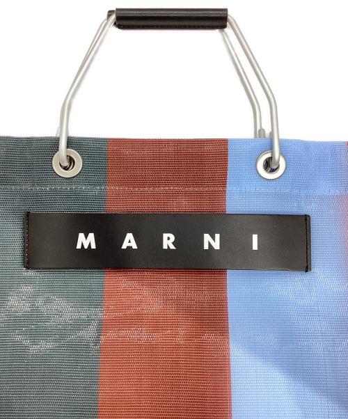 MARNI（マルニ）MARNI (マルニ) MARKET STRIPE BAG ブルー×オレンジの古着・服飾アイテム