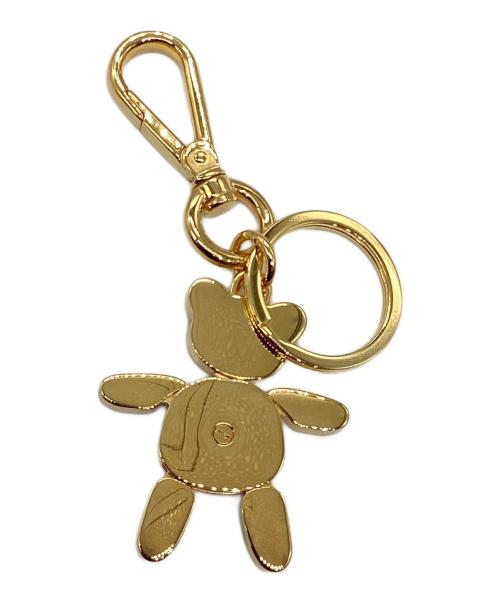 PRADA（プラダ）PRADA (プラダ) TEDDY キーリング ゴールド×ブラックの古着・服飾アイテム