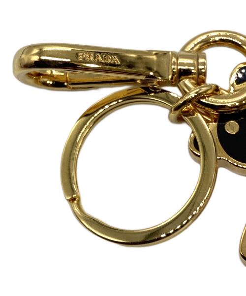 PRADA（プラダ）PRADA (プラダ) TEDDY キーリング ゴールド×ブラックの古着・服飾アイテム