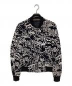 KENZOケンゾー）の古着「総柄ボンバージャケット」｜ブラック