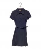 FENDI JEANSフェンディ ジーンズ）の古着「半袖ポロシャツワンピース」｜ネイビー