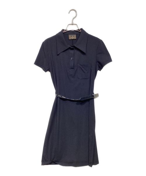 FENDI JEANS（フェンディ ジーンズ）FENDI JEANS (フェンディ ジーンズ) 半袖ポロシャツワンピース ネイビー サイズ:36の古着・服飾アイテム