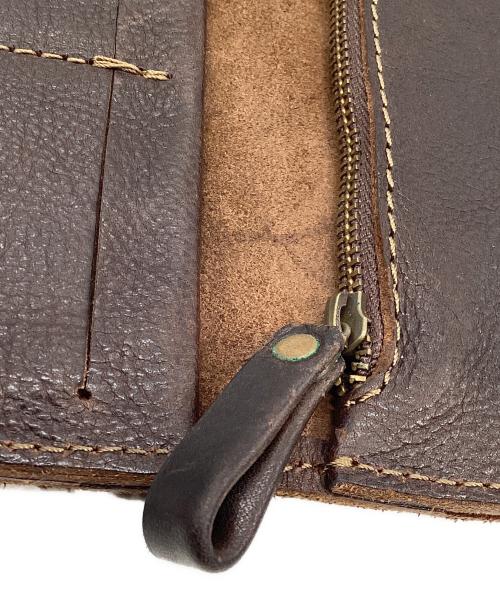 organic（オーガニック）organic (オーガニック) レザー 2つ折り長財布 ブラウンの古着・服飾アイテム