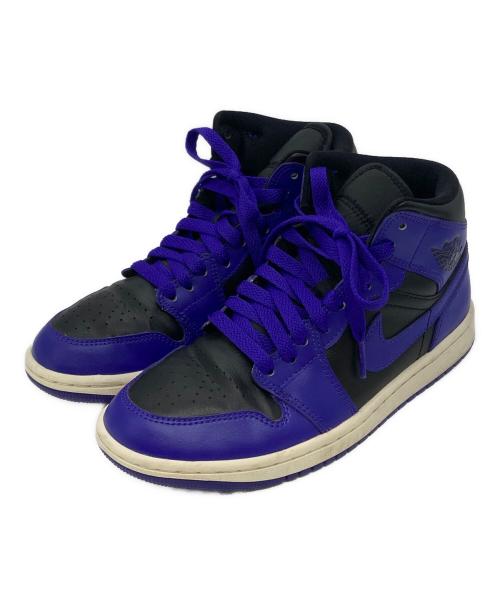 NIKE（ナイキ）NIKE (ナイキ) BQ6472-051　Women's Air Jordan 1 Mid パープル×ブラック サイズ:US7の古着・服飾アイテム