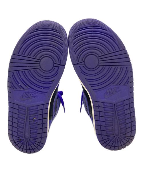 NIKE（ナイキ）NIKE (ナイキ) BQ6472-051　Women's Air Jordan 1 Mid パープル×ブラック サイズ:US7の古着・服飾アイテム