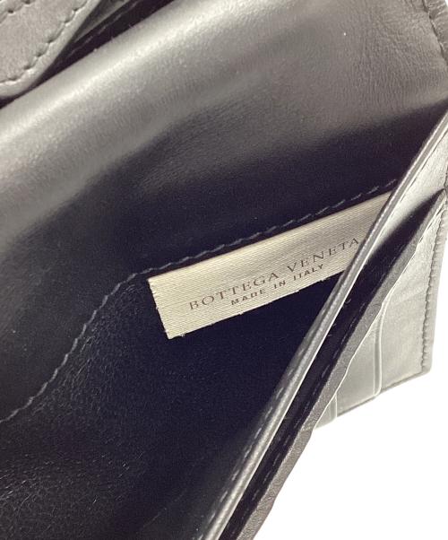 BOTTEGA VENETA（ボッテガベネタ）BOTTEGA VENETA (ボッテガベネタ) イントレチャート 二つ折り 長財布 ブラックの古着・服飾アイテム