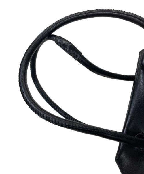 YAHKI（ヤーキ）YAHKI (ヤーキ) ダブルフェイスレザーハンドバッグ ブラックの古着・服飾アイテム