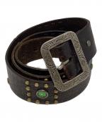 RRLダブルアールエル）の古着「型押しスタッズベルト」｜ブラウン