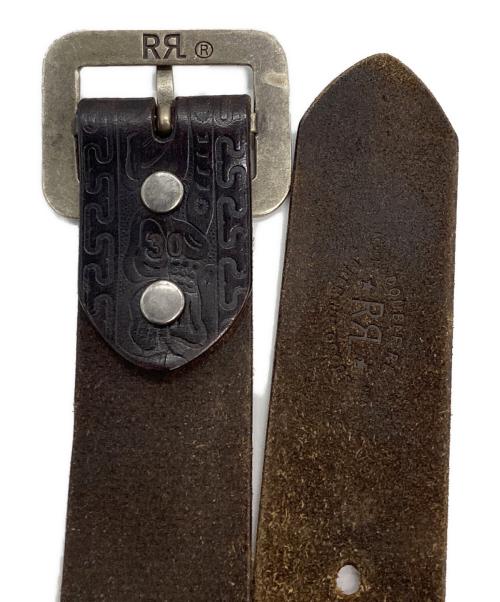 RRL（ダブルアールエル）RRL (ダブルアールエル) 型押しスタッズベルト ブラウン サイズ:30の古着・服飾アイテム