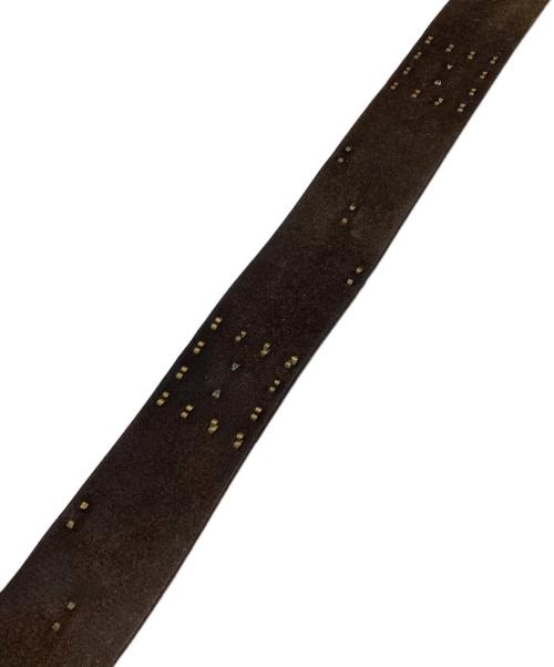 RRL（ダブルアールエル）RRL (ダブルアールエル) 型押しスタッズベルト ブラウン サイズ:30の古着・服飾アイテム