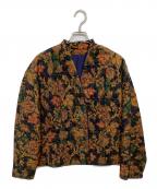 Burberry'sバーバリー）の古着「キルト総柄ジャケット」｜ベージュ×ネイビー