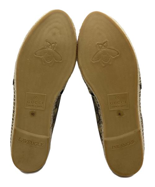 GUCCI（グッチ）GUCCI (グッチ) GG BeeStar エスパドリーユ505917 ベージュ サイズ:40の古着・服飾アイテム