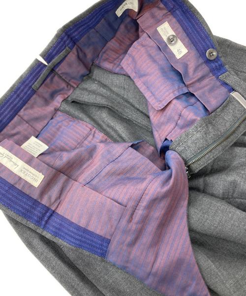 INCOTEX（インコテックス）INCOTEX (インコテックス) International Gallery (インターナショナルギャラリー) センタープレスパンツ グレー サイズ:46の古着・服飾アイテム