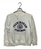 RUSSELL ATHLETICラッセルアスレチック）の古着「60s　FRAMINGHAM 　前vスウェット」｜ホワイト