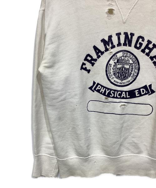 RUSSELL ATHLETIC（ラッセルアスレチック）RUSSELL ATHLETIC (ラッセルアスレチック) 60s　FRAMINGHAM 　前vスウェット ホワイト サイズ:Mの古着・服飾アイテム