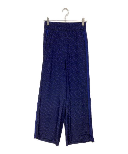 BURBERRY BLUE LABEL（バーバリー ブルー レーベル）BURBERRY BLUE LABEL (バーバリーロンドンブルーレーベル) TBモノグラム ワイドパンツ ブルー サイズ:UK6の古着・服飾アイテム
