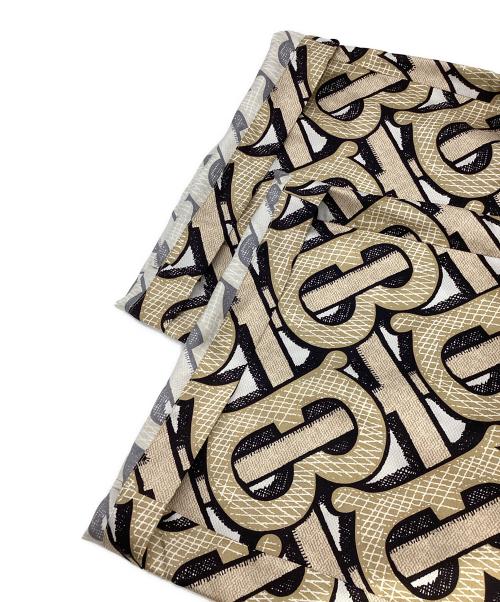 BURBERRY（バーバリー）BURBERRY (バーバリー) TBロゴ ワイドパンツ ベージュ×ホワイト サイズ:UK6の古着・服飾アイテム