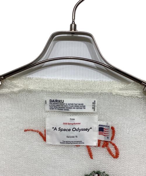 DAIRIKU（ダイリク）DAIRIKU (ダイリク) Skull Mohair Short Zip Up Cardigan KNT11 ホワイト サイズ:SHORTの古着・服飾アイテム